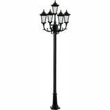 Dabmar Lighting GM1125-L30-60K-B black post light & pole