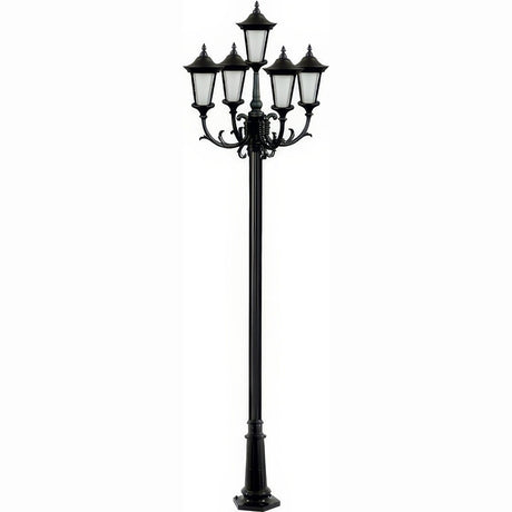 Dabmar Lighting GM1125-L45-27K-B black post light & pole