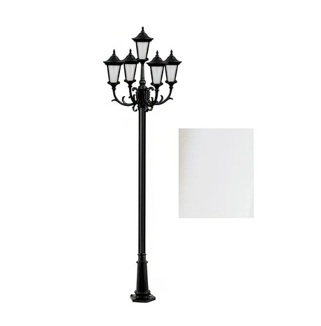 Dabmar Lighting GM1125-L45-40K-W white post light & pole