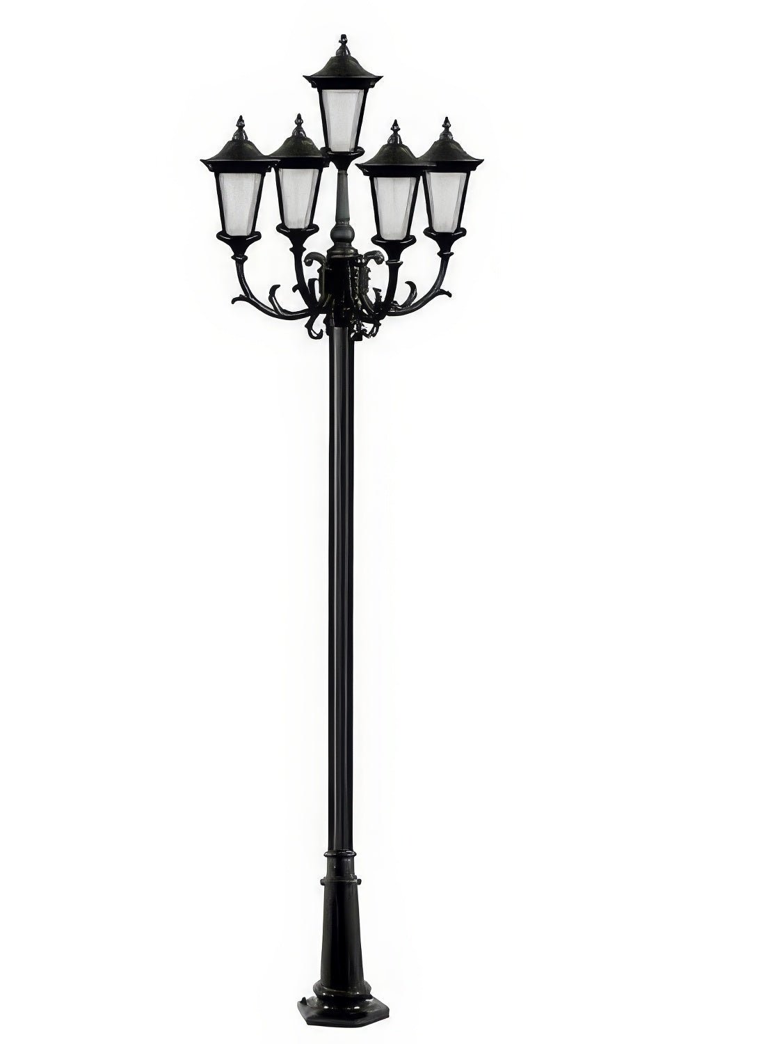 Dabmar Lighting GM1125-L90-30K-B black post light & pole