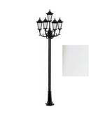 Dabmar Lighting GM1125-L90-30K-W white post light & pole
