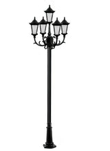Dabmar Lighting GM1125-L90-65K-B black post light & pole
