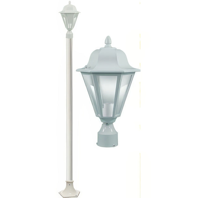 Dabmar Lighting GM1301-W white post light fixture