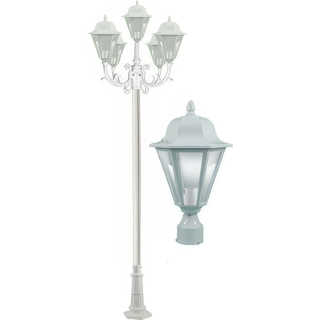 Dabmar Lighting GM1305-LED16-W white post light fixture