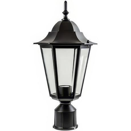 Dabmar Lighting GM1321S-L18-65K-B black post light & pole