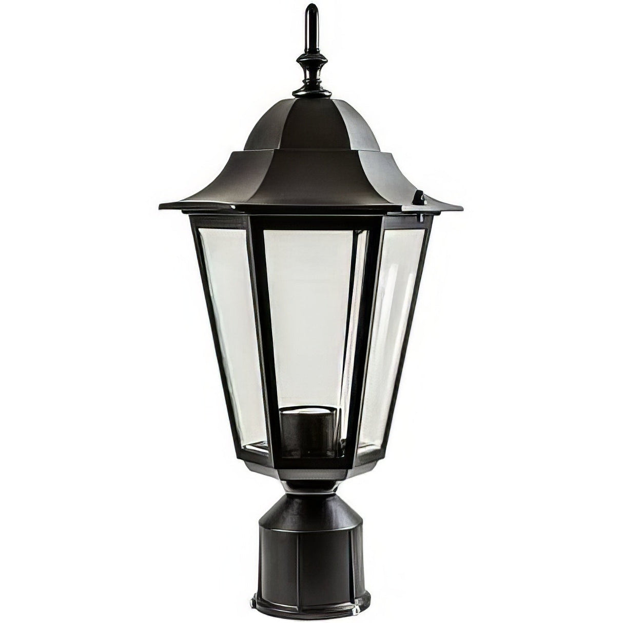 Dabmar Lighting GM1321S-L6-30K-B black post light & pole