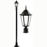 Dabmar Lighting GM1321S-L6-RGBW-B-FR black post light & pole