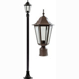 Dabmar Lighting GM1321S-L9-27K-BZ bronze post light & pole