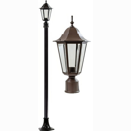 Dabmar Lighting GM1321S-L9-27K-BZ bronze post light & pole