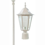 Dabmar Lighting GM1321S-L9-27K-W white post light & pole