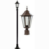 Dabmar Lighting GM1321S-L9-40K-BZ bronze post light & pole