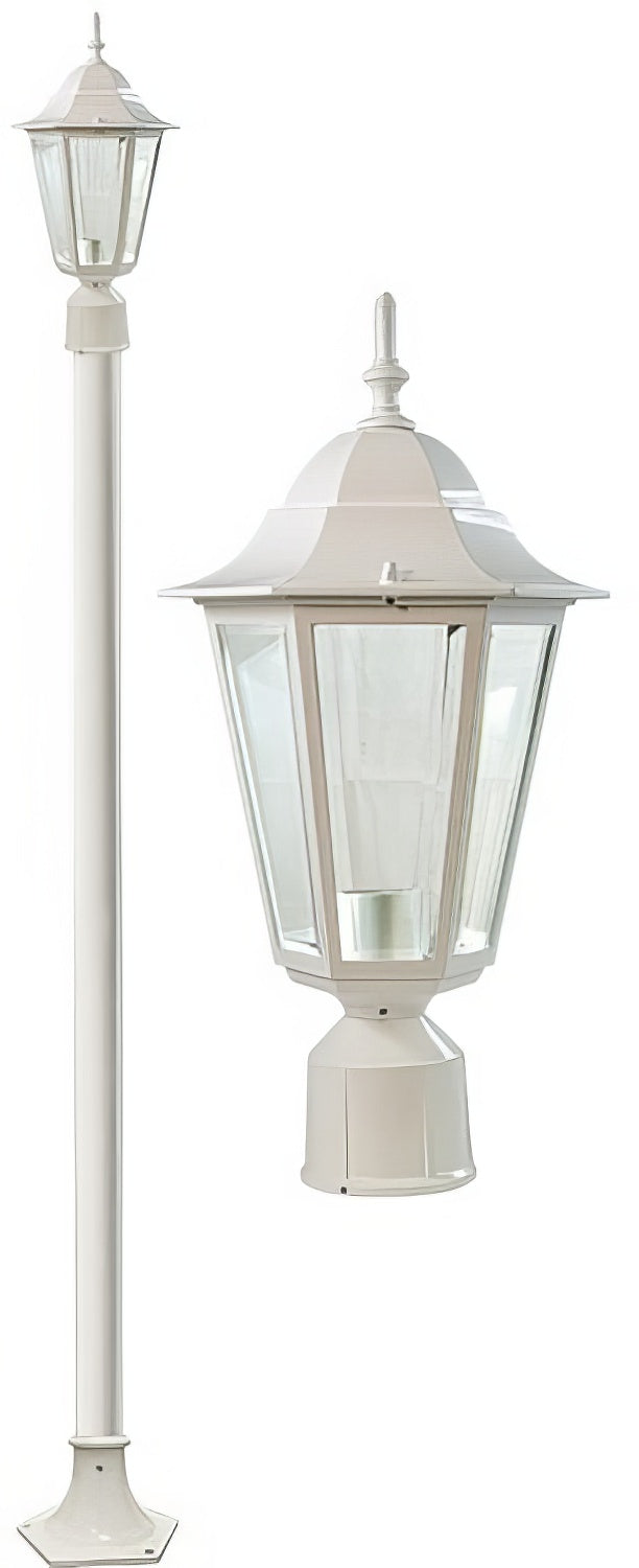 Dabmar Lighting GM1321S-W white post light & pole