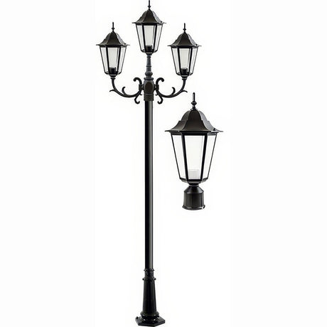 Dabmar Lighting GM1323S-B-FR black post light & pole