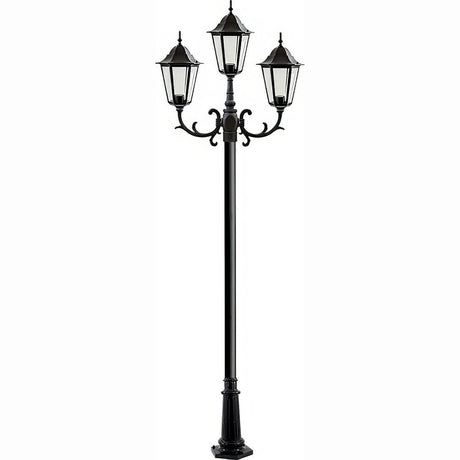 Dabmar Lighting GM1323S-L18-30K-B black post light & pole