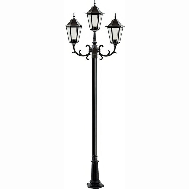 Dabmar Lighting GM1323S-L18-30K-B black post light & pole
