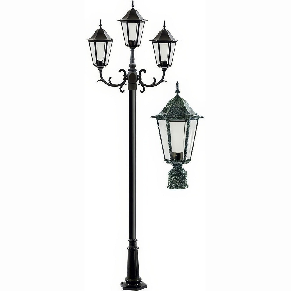 Dabmar Lighting GM1323S-L18-30K-VG verde green post light & pole