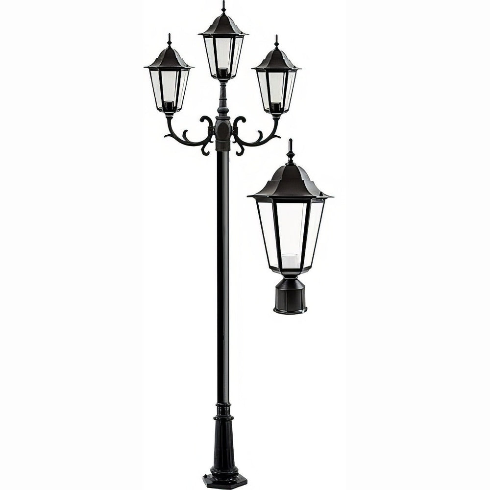 Dabmar Lighting GM1323S-L18-RGBW-B-FR black post light & pole
