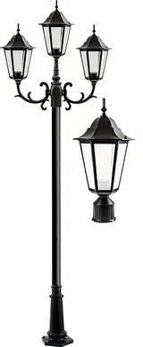 Dabmar Lighting GM1323S-L18-RGBW-B-FR black post light & pole