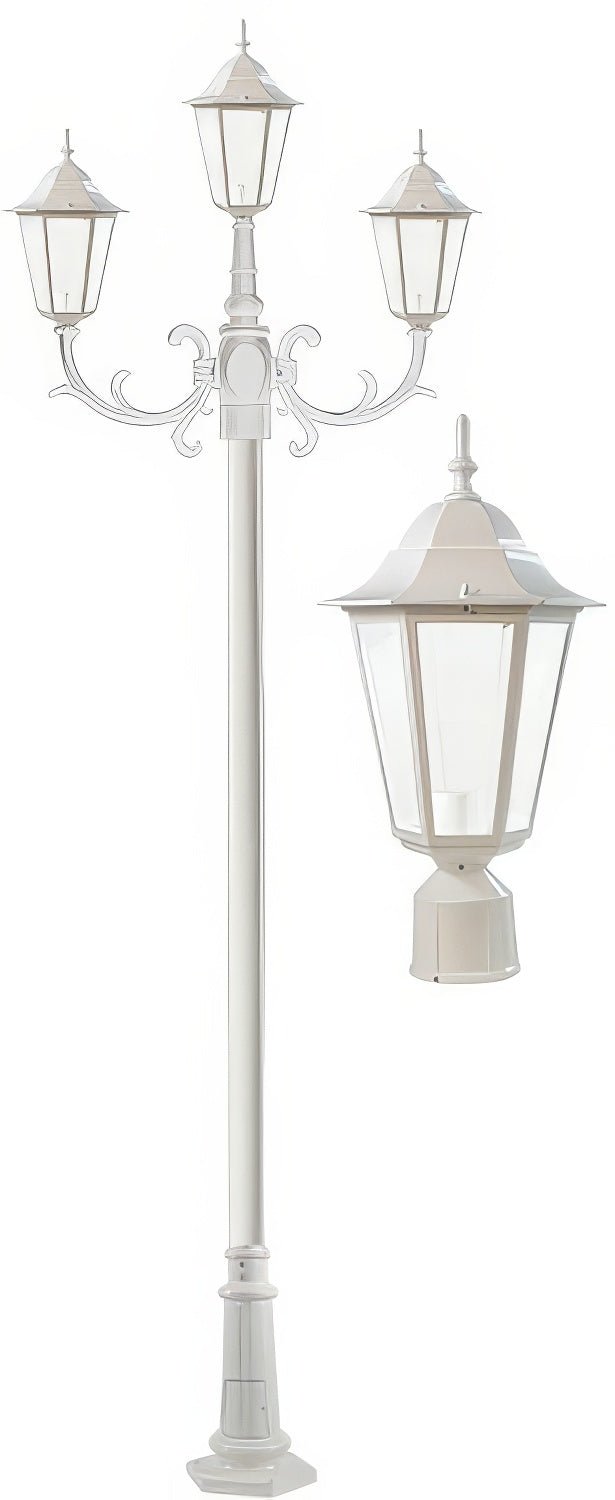 Dabmar Lighting GM1323S-L18-RGBW-W-FR white post light & pole