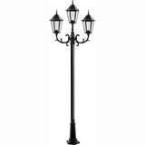 Dabmar Lighting GM1323S-L27-27K-B black post light & pole
