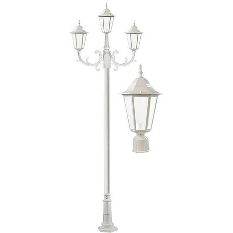 Dabmar Lighting GM1323S-L27-27K-W white post light & pole