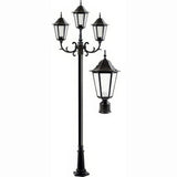 Dabmar Lighting GM1323S-L27-40K-B-FR black post light & pole
