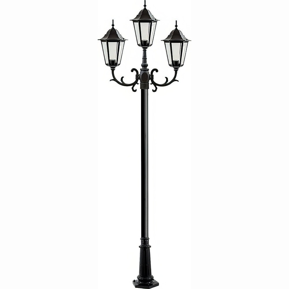 Dabmar Lighting GM1323S-L27-40K-B black post light & pole