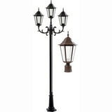 Dabmar Lighting GM1323S-L27-40K-BZ bronze post light & pole