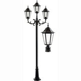 Dabmar Lighting GM1323S-L54-30K-B-FR black post light & pole