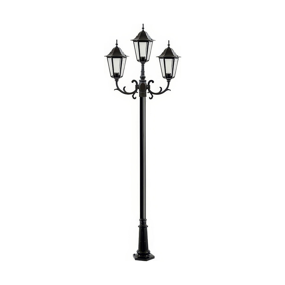 Dabmar Lighting GM1323S-L54-65K-B black post light & pole