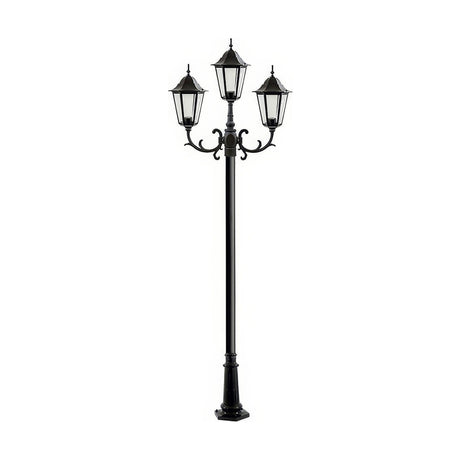 Dabmar Lighting GM1323S-L54-65K-B black post light & pole