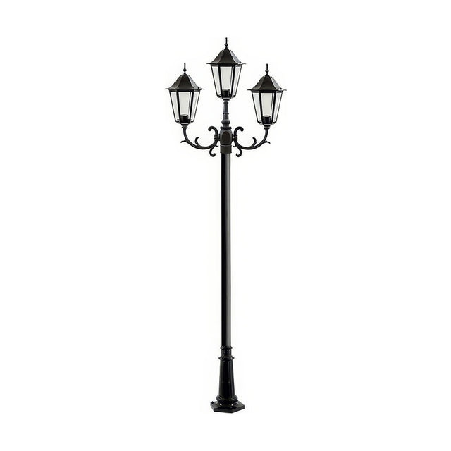 Dabmar Lighting GM1323S-L54-65K-B black post light & pole