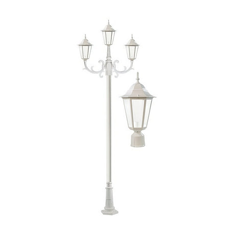 Dabmar Lighting GM1323S-L54-65K-W white post light & pole