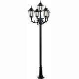Dabmar Lighting GM1325S-L30-30K-B black post light & pole
