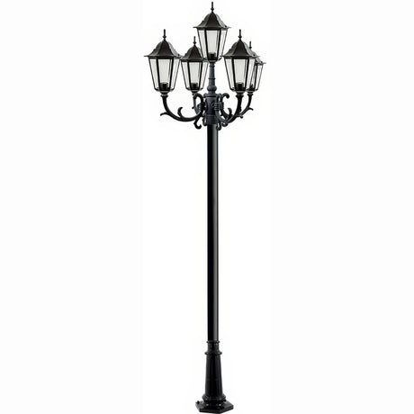 Dabmar Lighting GM1325S-L30-30K-B black post light & pole