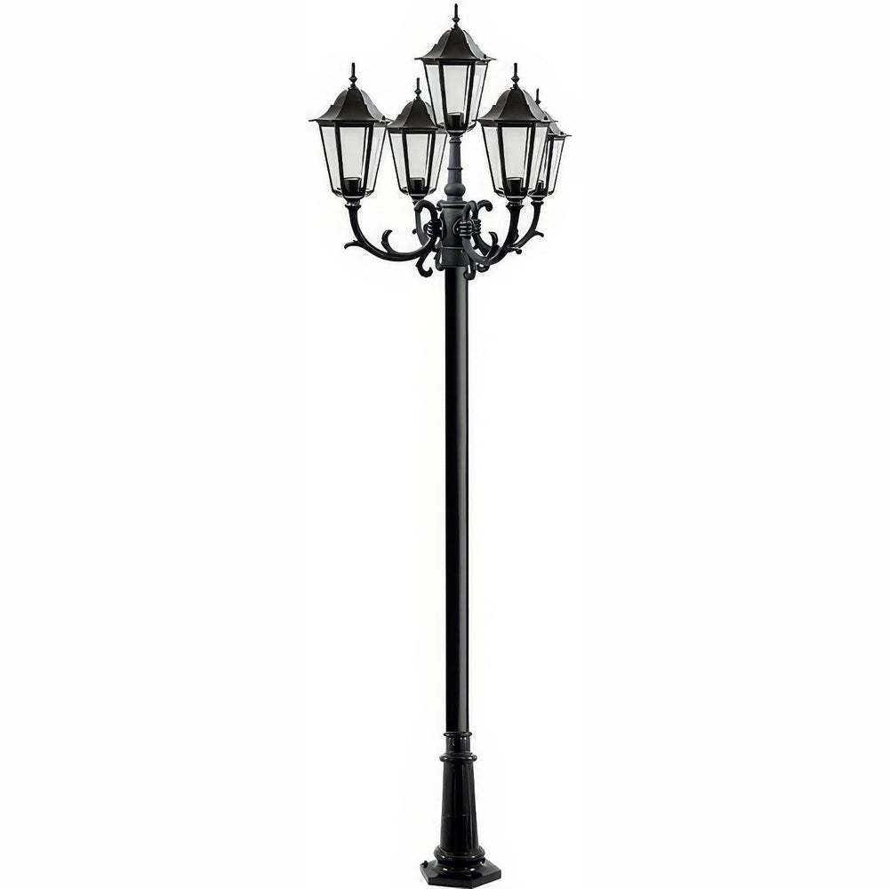 Dabmar Lighting GM1325S-L90-30K-B black post light & pole