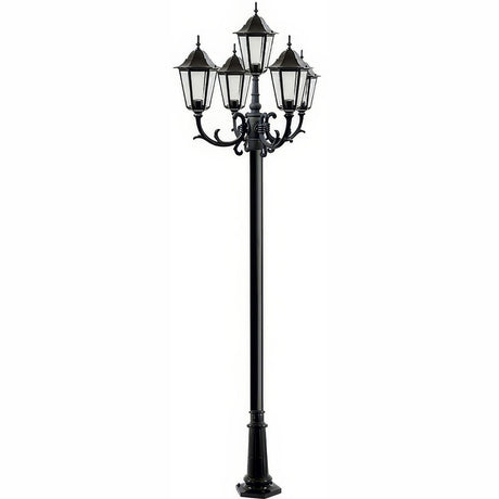Dabmar Lighting GM1325S-L90-30K-B black post light & pole