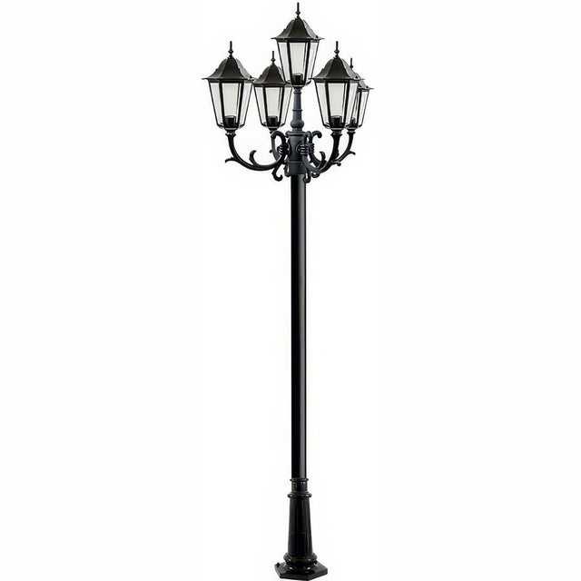 Dabmar Lighting GM1325S-L90-30K-B black post light & pole