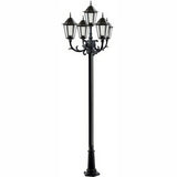 Dabmar Lighting GM1325S-L90-65K-B-FR black post light & pole