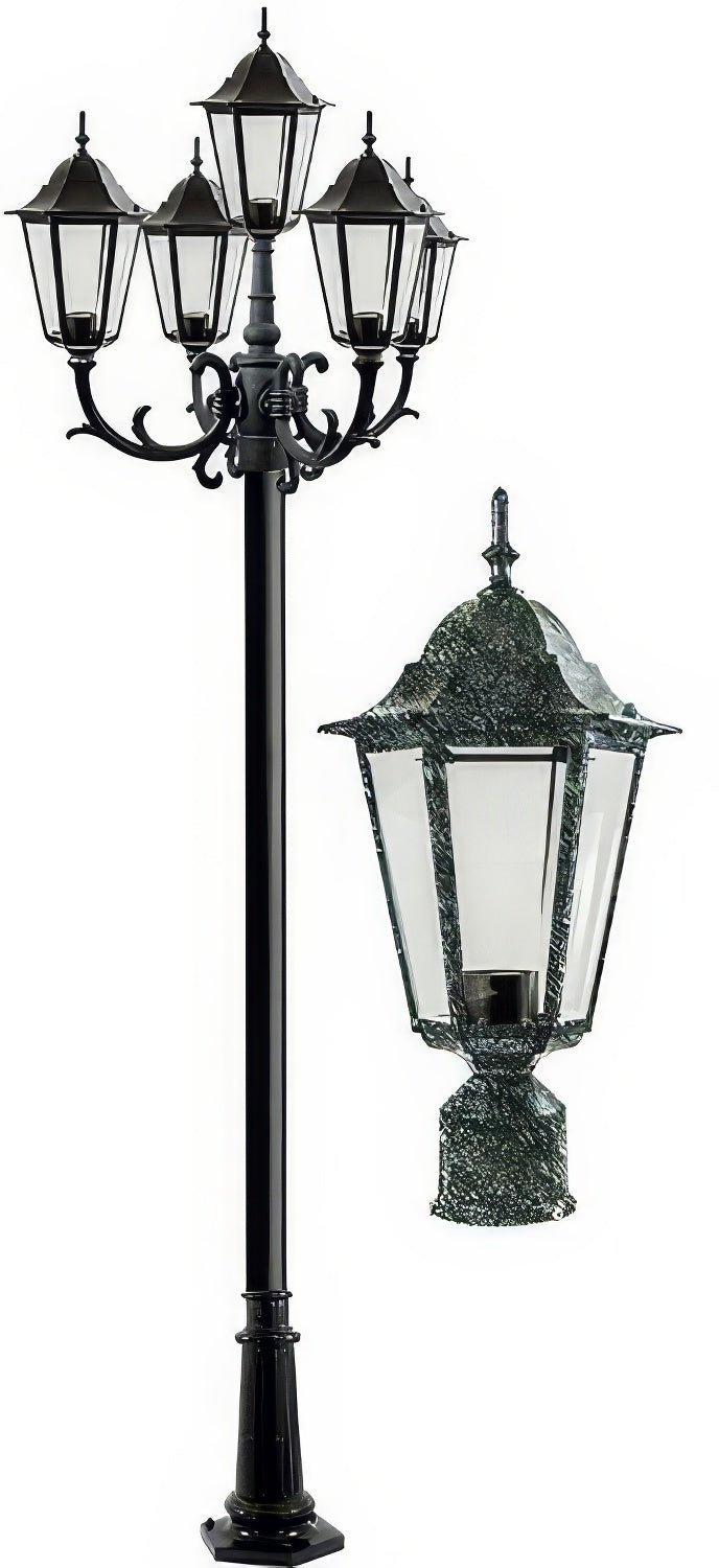 Dabmar Lighting GM1325S-VG verde green post light & pole