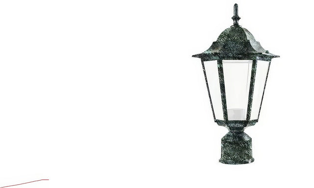 Dabmar Lighting GM132S-L18-30K-VG verde green outdoor post light fixture