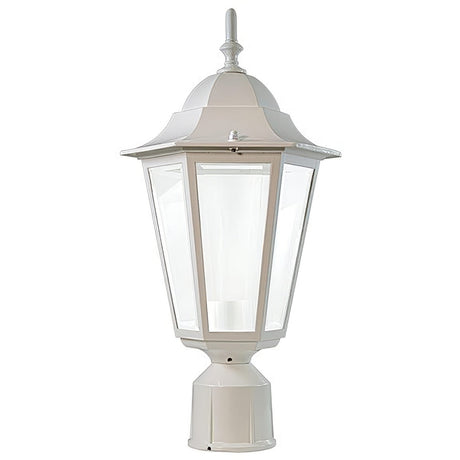 Dabmar Lighting GM132S-L18-65K-W-FR white outdoor post light fixture