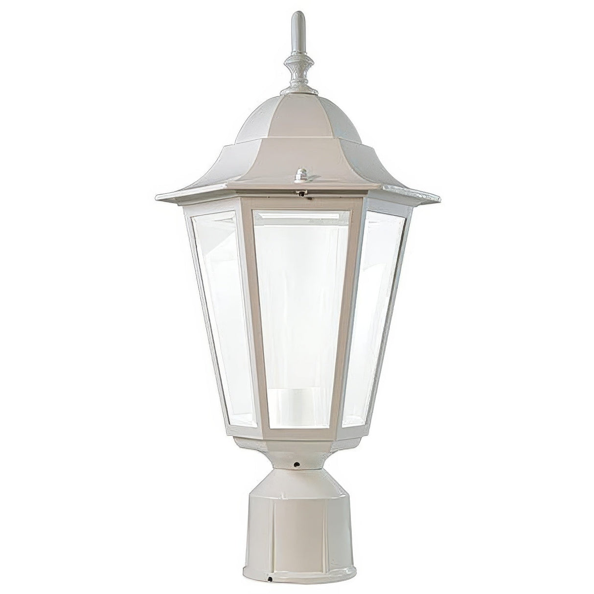 Dabmar Lighting GM132S-L18-65K-W white outdoor post light fixture