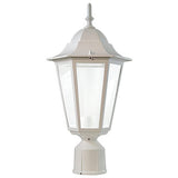 Dabmar Lighting GM132S-L18-65K-W white outdoor post light fixture