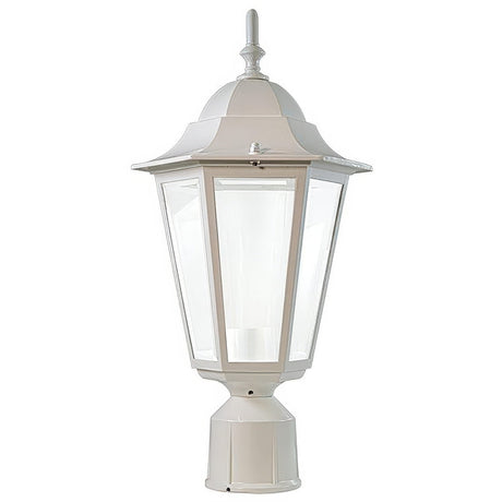 Dabmar Lighting GM132S-L18-65K-W white outdoor post light fixture