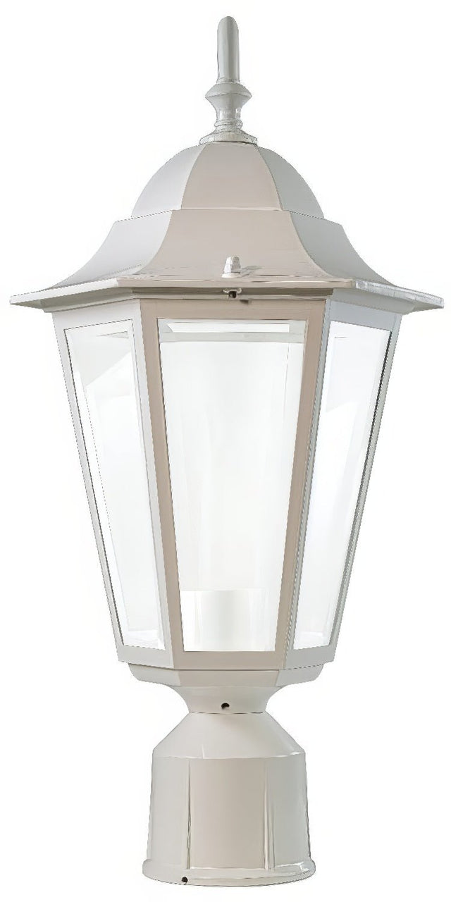 Dabmar Lighting GM132S-L6-60K-W-FR white outdoor post light fixture