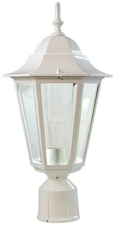 Dabmar Lighting GM132S-L9-27K-W white outdoor post light fixture