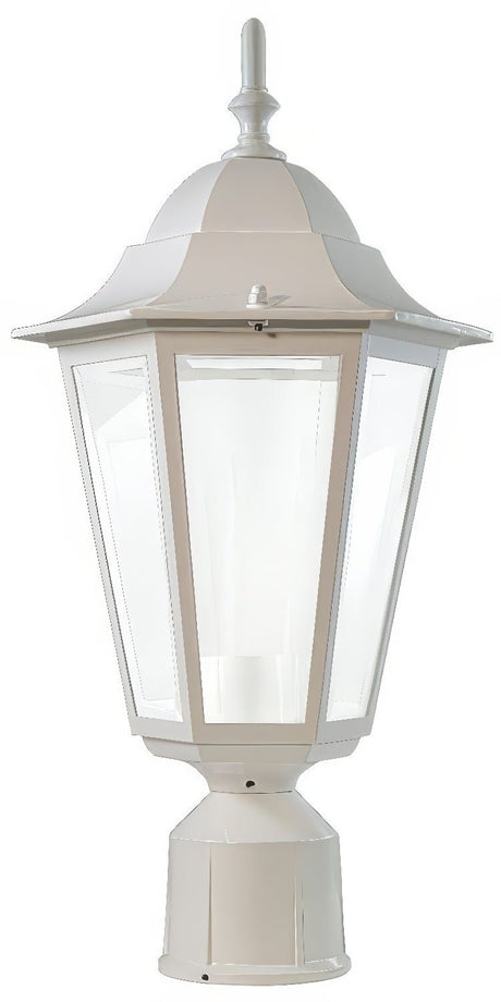 Dabmar Lighting GM132S-L9-40K-W-FR white outdoor post light fixture