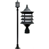 Dabmar Lighting GM1801-LED16-B black post light fixture