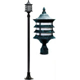 Dabmar Lighting GM1801-VG verde green post light fixture